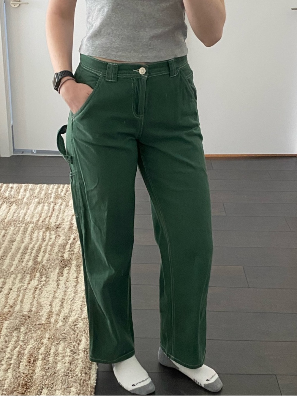 Garage Green Carpenter Pants - Picture 1 of 4